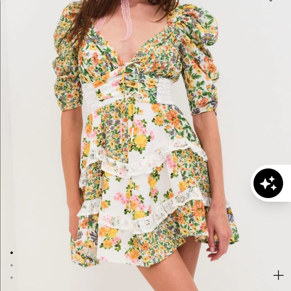 For Love and Lemons Rosalyn Mini Dress